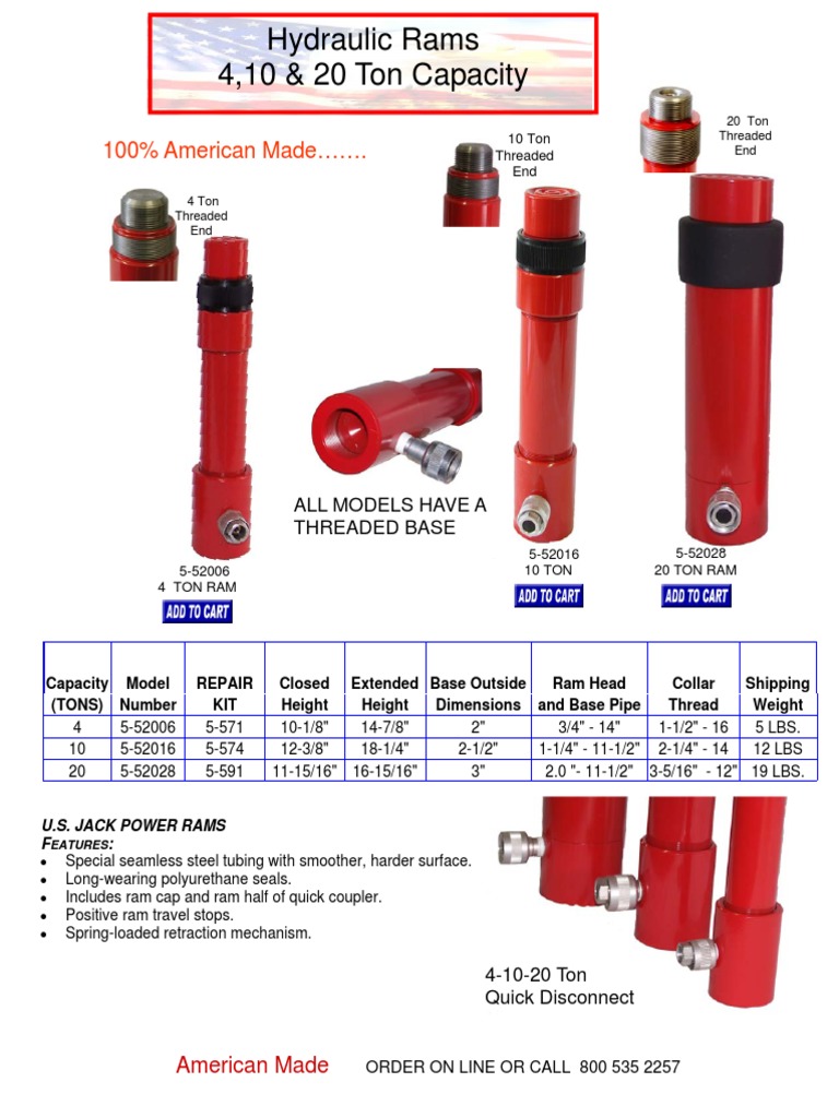 Heavy-Duty Hydraulic Rams | PDF | Home & Garden