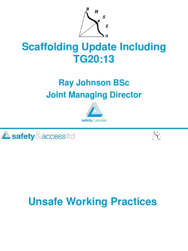 TG20:13 Scaffolding Compliance Guide | PDF | Scaffolding | Nature