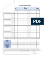 VFR Navigation Log: From/To: Plan ALT Tora Torr W/V HDG (T) HDG (M) G/S Dist Time