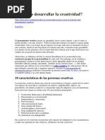 Se Puede Desarrollar La Creatividad