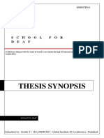 Thesis Synopsis: SC Hool For D EAF