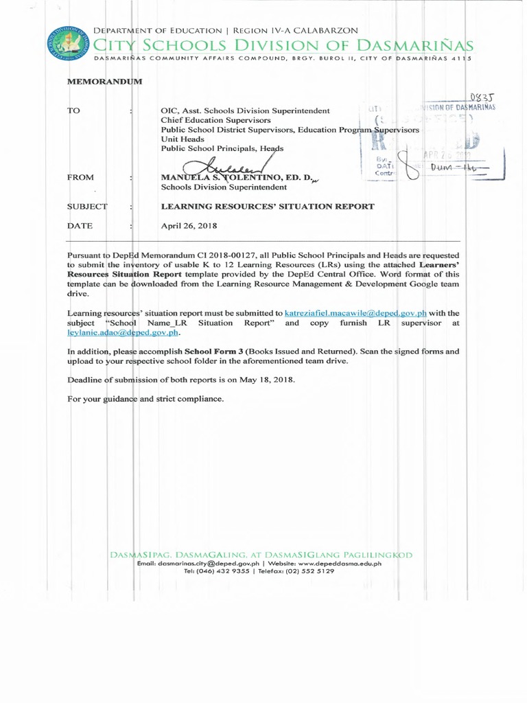Learning Resources Situation Report 2018 | PDF | Behavior Modification ...