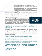 Watershed and Indian Position: "Watershed"in Administrative Law