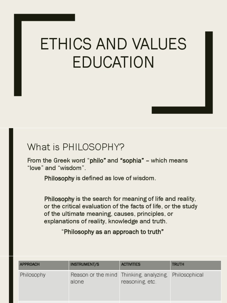 Ethics and Values Education | PDF | Science | Epistemology