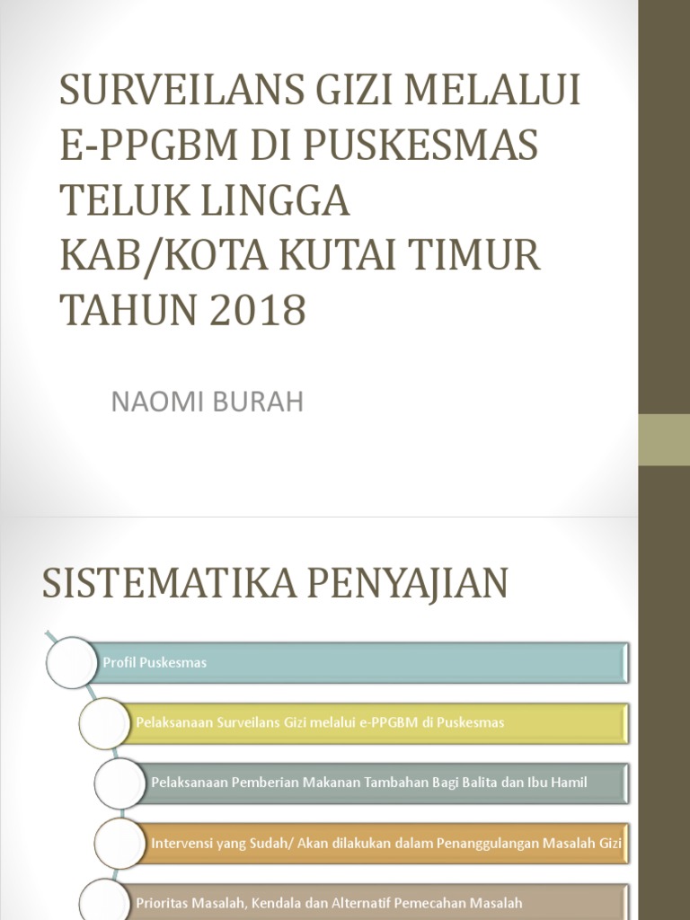 2. Surveilans Gizi Melalui Eppgbm Di Puskesmas