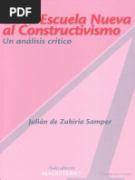 Zubiria Samper Julian de La Escuela Nueva Al Constructivismo PDF