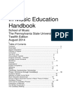 Ph.D. in Music Education Handbook: School of Music The Pennsylvania State University Twelfth Edition August 2014