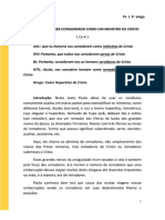 O obreiro deve ser considerado como um ministro de Cristo