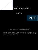 Cost Classifications Unit Ii
