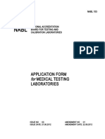 NABL Application Form for Medical Testing Laboratories