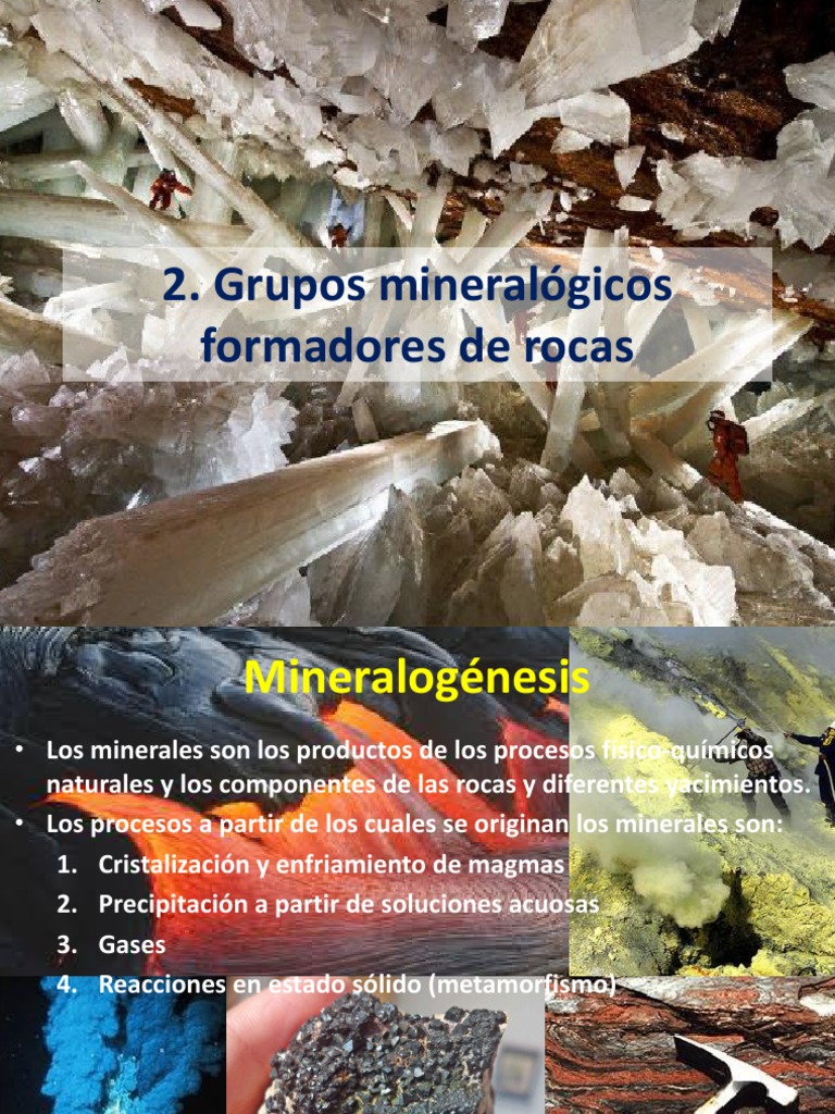 Grupos Mineralógicos y Formación de Rocas | PDF | Minerales | Magma