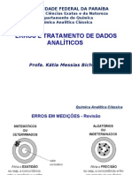 Erros analíticos e tratamento estatístico de dados