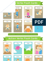 Action Verbs Flash Cards 2x3 PDF
