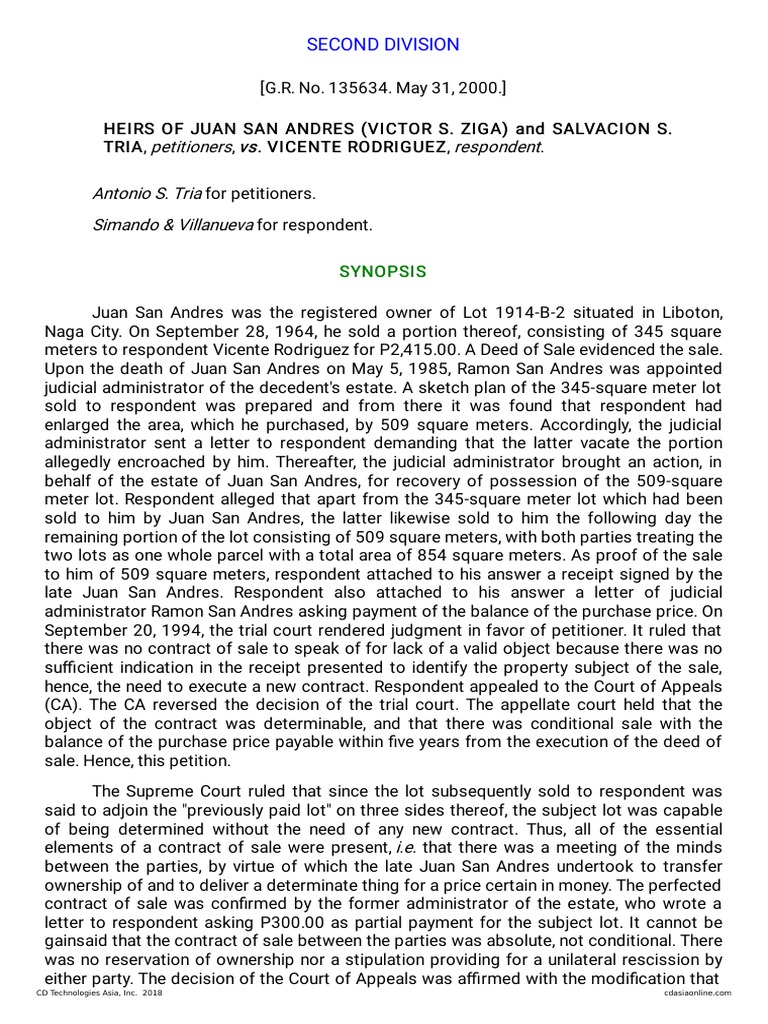 Supreme Court Ruling on Lot Sale Dispute | PDF | Deed | Receipt
