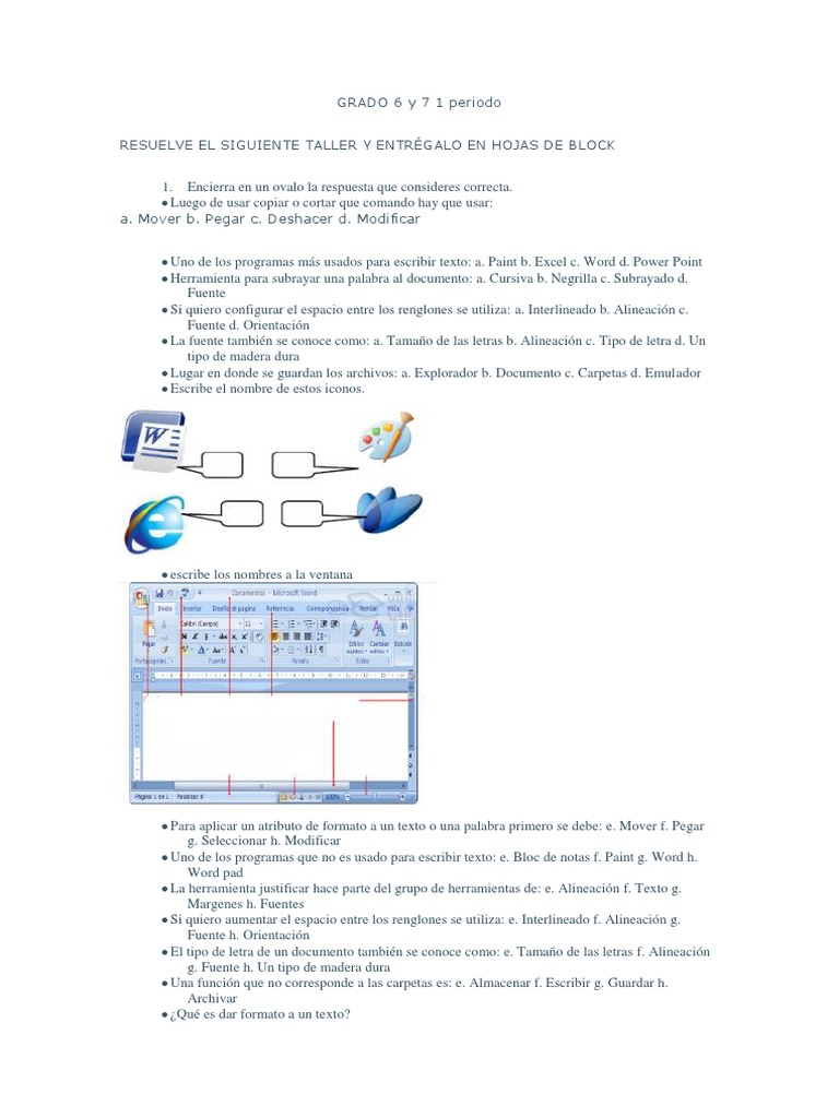 Taller de Informática Escolar | PDF | Hoja de cálculo | Microsoft Excel