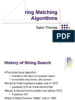 Sabin M. Thomas - String Matching Algorithms