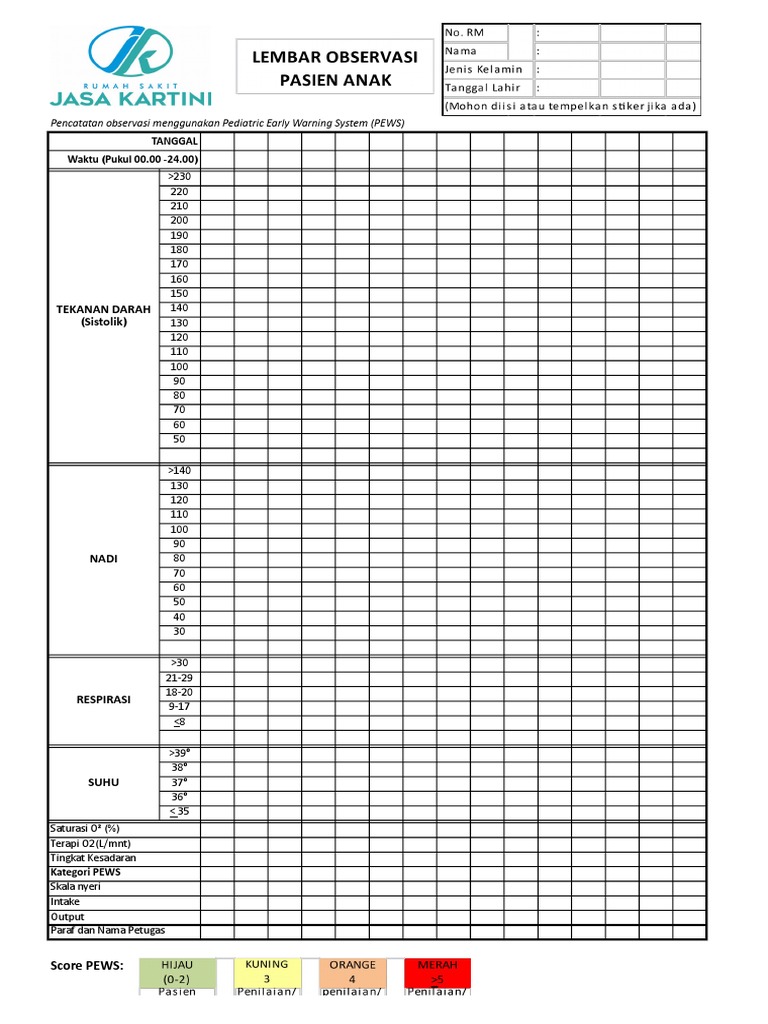 FormPEWS Another Version | PDF