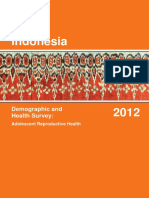 Indonesia Demographic and Health Survey 2012 Adolescent Reproductive Health