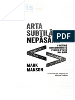 Arta Subtila A Nepasarii Mark Manson