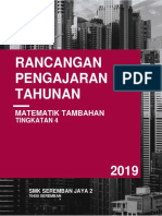 RPT Matematik Tambahan T4 2019