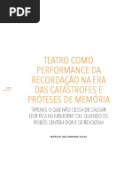 Teatro Como Performance Da Recordacao Na