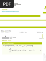 Pymor: Model Order Reduction With Python