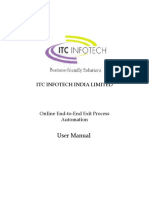 ITC Infotech India Limited Online End-to-End Exit Process Automation User Manual