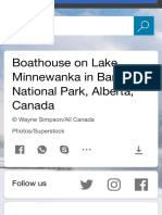 Boathouse On Lake Minnewanka in Banff National Park, Alberta, Canada