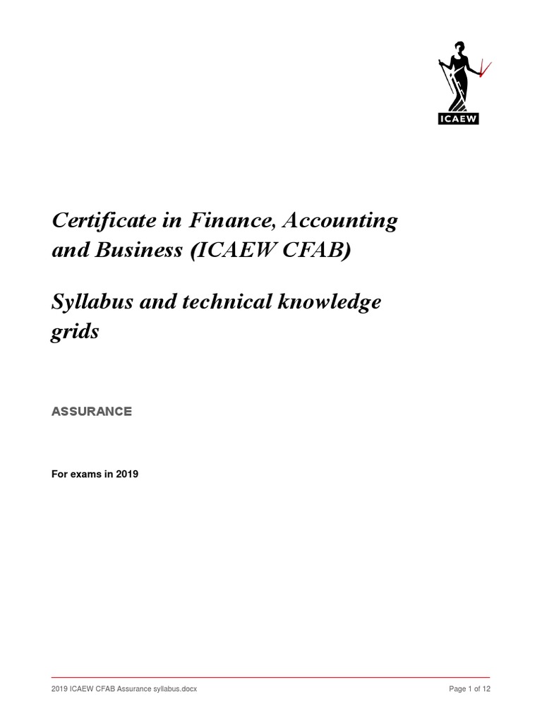 icaew case study syllabus