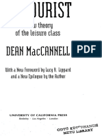 Dean MacCannell - The Tourist. A New Theory of The Leisure Class