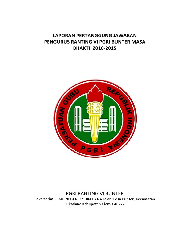 Laporan Pertanggung Jawaban Pgri Pdf