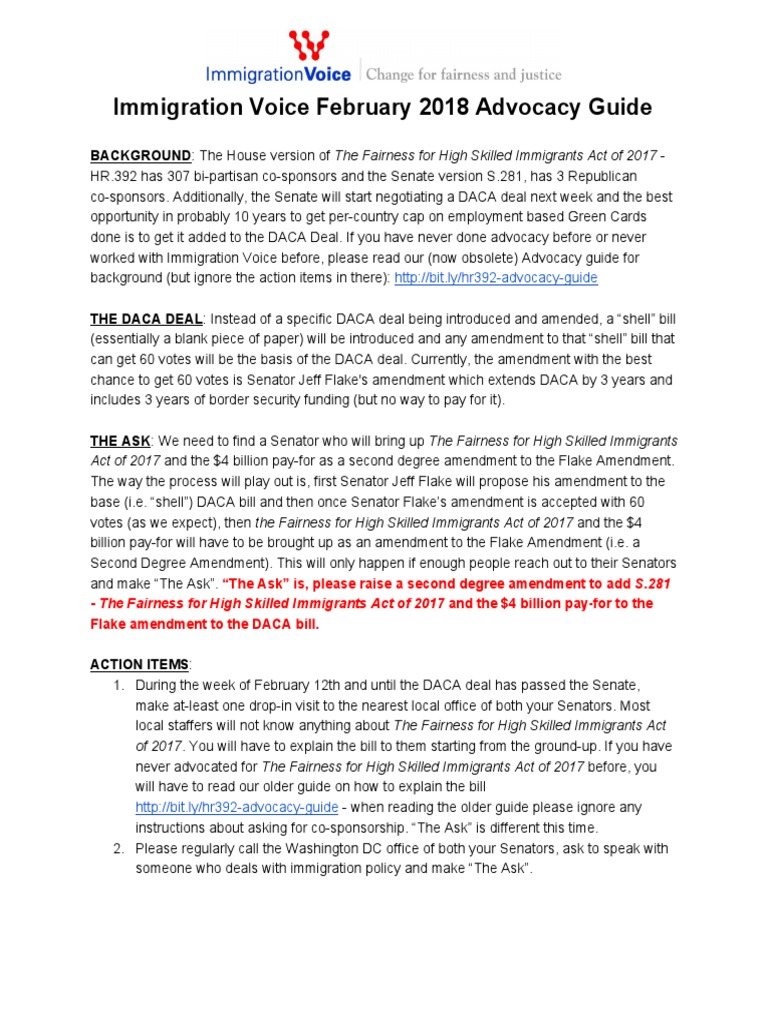 February 2018 Immigration Advocacy Guide | PDF | Deferred Action For Childhood Arrivals | The ...