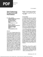 Task-Technology Fit and Individual Performance