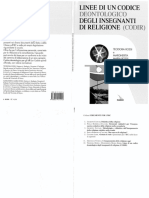 Linee Di Un Codice Deontologico Degli Insegnanti Di Religione