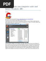 Tool To Make Computer Faster and Safer