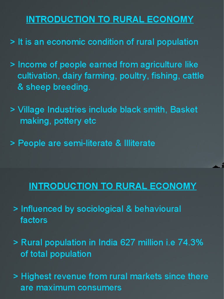 Characteristics of India's Rural Economy | PDF