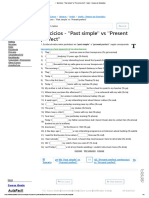 Ejercicios - Past Simple - Vs - Present Perfect - Inglés - Repaso de Gramática