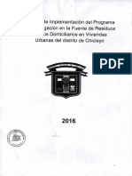 16acd0 - Informe de Implementacion Del Programa de Segregacion en La Fuente de Residuos Solidos Domiciliarios en Viviendas Urbanas de Chiclayo