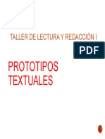 Taller de Lectura Y Redacción I: Prototipos Textuales