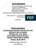 Pengumuman Sunatan Masal