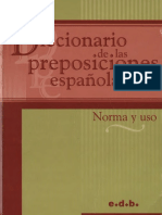 Diccionario de las preposiciones espa�olas