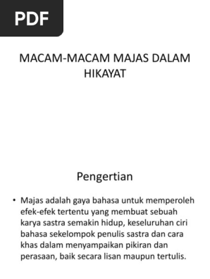 Macam Macam Majas Dalam Hikayat