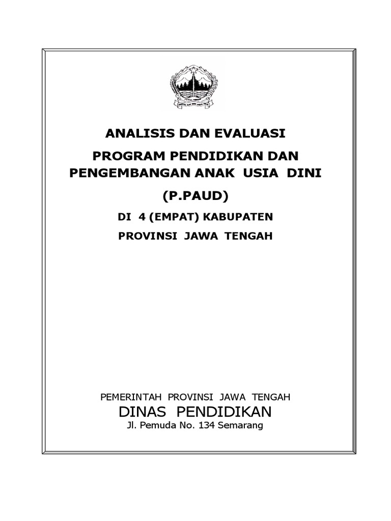 Laporan Monitoring Dan Evaluasi Paud Pdf