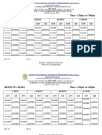 Seating arrangements for internal exam