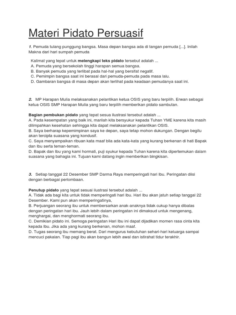 Teks Pidato Ketua Osis Terpilih Terbaru Kumpulan Referensi Teks Pidato