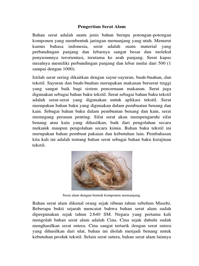 Sifat Dari Serat Hewan Sebagai Bahan Baku Tekstil Adalah