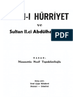 Nizamettin Nazif Tepedelenlioğlu - İlân-I Hürriyet Ve Sultan II - Ci Abdülhamit Han