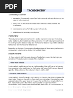 Tacheometry: Tacheometry Is Used For