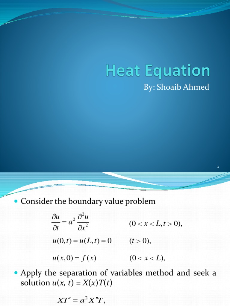 Heat Equation PDF Mechanics Differential Calculus