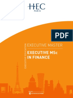 Executive Master: Executive MSC in Finance
